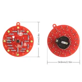 DC 3V LED Işıklı Yılbaşı Ağacı Dekorasyon NE555 Hobi Devresi DIY Lehimleme Kiti - Demonte(Montesiz) thumbnail 3