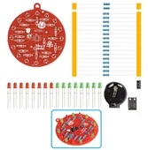 DC 3V LED Işıklı Yılbaşı Ağacı Dekorasyon NE555 Hobi Devresi DIY Lehimleme Kiti - Demonte(Montesiz) thumbnail 1
