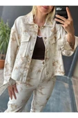 Oversize Desenli Geniş Kesim Denim Kot Çift Cepli Overshirt Ceket Tarzı Mevsimlik Jean Gömlek - 9