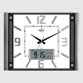 Galaxy T-711-G-2 Premium Termometreli ve Takvimli Duvar Saati - 1