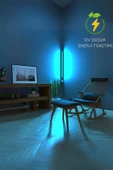 Voxify 1 Metre Rgb Kumandalı Oda Ambiyans Aydınlatma Çubuk Led Çok Renkli Duvar Tak Çalıştır Aplik Pembe - 3