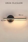 Voxify Kılıç Model Dekoratif Banyo Duvar Ayna Tablo Resim Aydınlatması Led Flüt Aplik Sarı Işık 220w - 3