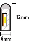 ECONA 12v Kırmızı Neon Led 5 Metre Prize Tak Çalıştır Esnek Neon Led Aydınlatma Neon Şerit Led - 6