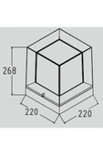 Bahçe Aydınlatma Armatürü, Kare Küp Armatür, Bahçe Duvar Armatürü, Set Üstü Armatür - 2