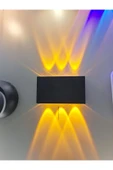 ECONA Duvar Aplik 6w Dekoratif Led Aplik Siyah Kasa Amber Renk - 1
