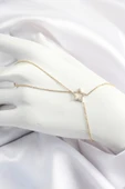Pirinç Gold Renk Zirkon Taşlı Yıldız Model Şahmeran - 1