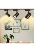 Led Siyah Kasa Günışığı 1 Metre Raylı 3'lü 30w Ray Spot Vitrin Mağaza Armatürü Gün Işığı - 4