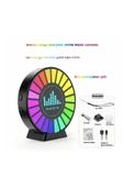 Rgb Sese Duyarlı Ritim Animasyonlu Müzik Ekolayzer 22 Ledli Şarjlı Kokulu Led Disk - 2