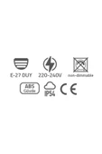 ECONA E27 Duylu Dekoratif Bahçe Set Üstü Armatür, Mantar Aplik, Bahçe Duvar, Çim, Teras Duvar Armatürü - 4