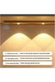 Cata Hareket Sensörlü - Dekoratif Gece Lambası - Usb Şarjlı Led Aydınlatma Siyah Kasa 40cm Şarjlı Dolap L - 3