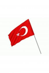 Mashotrend 1 Adet - 20 X 30 Raşel Sopalı Bayrak - Ayyıldız Bayrak - Türk Bayrağı - Sopalı Ayyıldız Bayrak - 1