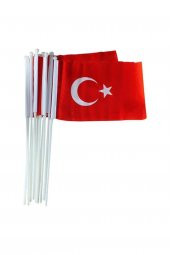 Mashotrend 1 Adet - 20 X 30 Raşel Sopalı Bayrak - Ayyıldız Bayrak - Türk Bayrağı - Sopalı Ayyıldız Bayrak - 2