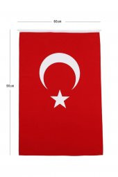 KALE BAYRAK 1. Sınıf Alpaka Kumaş Türk Bayrağı 60x90 - 1