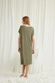Yakası Dantelli Kısa Kollu Gecelik thumbnail 4
