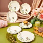 Fecra Doğa 6 Parça Pasta Tabağı Seti - 1