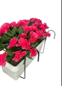 Nettenevime Yapay Çiçek Fuşya Begonvil Sarkan Menekşe Krem Küpeşte Askılı Saksıda Balkon Çiçeği Çiçek Sepeti thumbnail 5