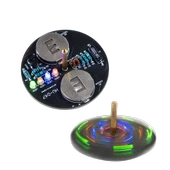 DC 6V LED Dönen Gyro Yanıp Sönen Işıklar Hobi Devresi DIY Lehimleme Kiti - Demonte(Montesiz) thumbnail 2