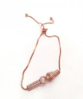 Asansörlü Swarovski Taşlı Kurt Kafası Bileklik Ayarlanabilir 9562 thumbnail 2