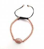 Asansörlü Swarovski Taşlı Bileklik Ayarlanabilir Kadın Rose Gold9562 - 1