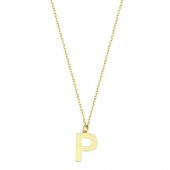 14 Ayar Altın P Harfli Kolye thumbnail 1