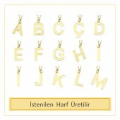 14 Ayar Altın Ç Harfli Kolye - 2
