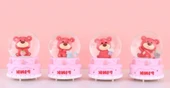 Ayıcıklı Işıklı Kar Küresi 7 Cm Alk3102 - 1