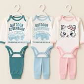 BEBEK TAKIM İkili 9.12.18.24 aylık toptan 4'lü seri thumbnail 2