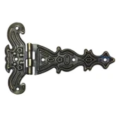 Dekoratif, Sac Tek Kuyruklu Menteşe - 69x102 Mm, Büyük, Antik, 100 Adet - 1