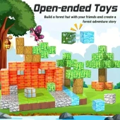 Minecraft 104 Parça Manyetik Mıknatıslı Küpler Çocuklar İçin Eğitici Yapı Oyuncakları - 4