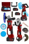 Ultra Set 2'li 58vf Şarjlı Taşlama + Polisaj Makinası Kırmızı - 1