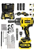 21v Çift Akülü Şarjlı Matkap 800nm Torklu Somun Sıkma Sökme-Sarı - 1