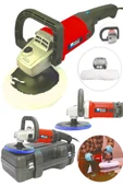 Devir Ayarlı Polisaj Makinesi 1800 Watt 180mm 6 Kademeli Pasta Cila Kiti Hediye KIRMIZI - 2