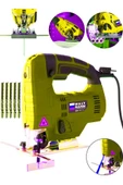 Professional Devir Ayarlı Dekupaj Bıçkı Testere Makinası Bakır Sargılı Lazerli-Sarı - 1