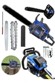 Germany Ekstra Güçlü 52cc 2.9 Hp 8000 Rpm Benzinli Ağaç Odun Dal Kesme - Mavi - No766 - 1
