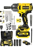 21v Çift Akülü Şarjlı Matkap 800nm Torklu Somun Sıkma Sökme-Sarı - 2