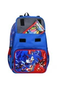 İlkokul Çantası Sonic 3'lü Set 42*30 Cm Beslenme Çantası Kalem Kutusu Ortopedik Erkek Çocuk - 12