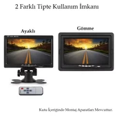 Powermaster PM-15487 7" TFT Lcd Dijital Monitör 2 Kanal Geri Görüş Kamerası Tetiklemeli 800X480P - 2