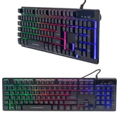 Hello HL-18744 Usb Kablolu Metal Kasa Mekanik Hisli RGB Işıklı Oyuncu Gaming Klavye - 2