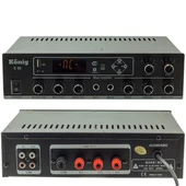 König K-80 80W USB-SD-Bluetooth Destekli 2 Bölgeli Trafolu Mixer Anfi - 1