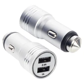 Powerway X-633 Çift Usb'li 3.1 Amper Metal Çakmaklık Araç Şarj Cihazı - 1