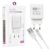 Powerway QCL30 Hızlı 3000 Ma 18 Watt Lightning Şarj Kafa Başlık Adaptörü - 1