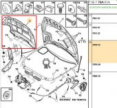 PEUGEOT 206 MOTOR KAPUT KEÇESİ İZALATÖRÜ OEM NO:7979.F0 7979.K8 - 2