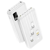Powerway TX209 20.000Mah Kablolu Dijital Göstergeli Fenerli Powerbank Dahili Telefon Stand (MİCRO - TYPE C - LİGHTNİNG) - 1