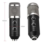 Haiki HK-100 3.5Mm Masaüstü Kondenser Stüdyo Podcast Yayıncı Mikrofonu 3 Metre Kablolu - 3