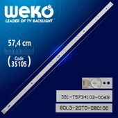 3BL-T5734102-005B - 8DL3-20T0-080100 - DY-01 - 57.4 Cm 8 Ledli - WK-474 Led Tv Bar - 1