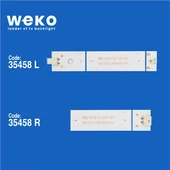 Wkset-5722 35458X4 Ms-0818 V5 - A4 102-105Lm 3.2-3.4V 0R Wr 4 Adet Led Bar  İkiye Bölünmüş - 2