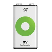 GP Batteries Recyko 200 Mah 9V Boy Ni-Mh Şarjlı Pil Tekli Paket - 1