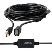 Powermaster PM-11955 Usb 2.0 Siyah Chipset 10 Metre Usb Uzatma Kablosu - 1
