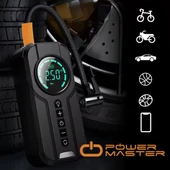 Powermaster Powerbank Araç Akü Şarj Lastik Hava Kompresörü Şişirici Taşınabilir Dijital Kablosuz El Feneri - 4