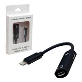 Powermaster PM-3770 2İn1 Lightning Girişli Şarj Ve Kulaklık Çevirici Kablo - 1